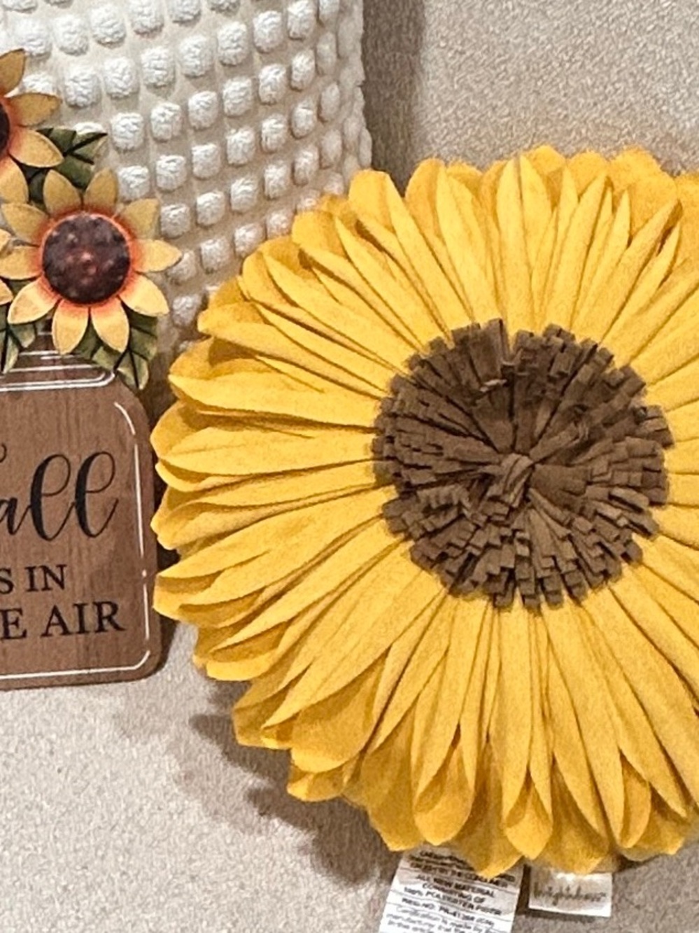 Decorative Yellow Sunflower Throw Pillow - Home Accents